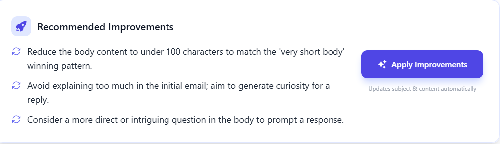 Winflow recommendation